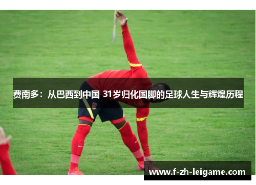 费南多：从巴西到中国 31岁归化国脚的足球人生与辉煌历程